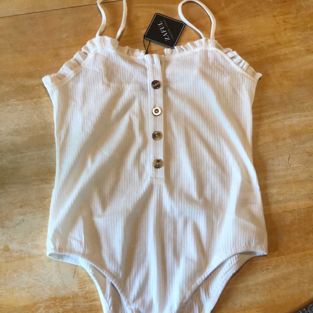 White Button Up Bodysuit